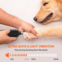 Load image into Gallery viewer, Dog Nail Grinder – Pet Nail Grinder for Small, Medium and Large Dogs with Nail Clippers Set – Low-Noise Dog/cat Nail Trimmer with LED Light – Rechargeable Cordless Pet Nail Trimmer, White