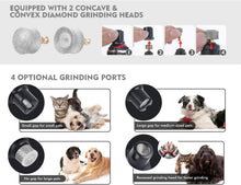 Load image into Gallery viewer, Pecute Dog Nail File, Electric Dog Nail Clipper with 2 LED Light, Electric Claw Cutter for Cats Large Medium Dogs, Work for 14 Hours, USB Quick Charge 2 Hours, 50 DB Ultra-Quiet