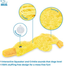 Load image into Gallery viewer, Best Pet Supplies Crinkle Dog Toy for Small, Medium, and Large Breeds, Cute No Stuffing Duck