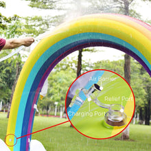 Load image into Gallery viewer, Inflatable Rainbow Sprinkler Backyard Games Water Toy, Yard Fun for Kids with Over 6 Feet long