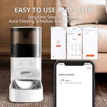 Load image into Gallery viewer, Automatic Cat Feeder, Timed Cat Feeder with APP Control Up to 20 Portions 10 Meals Per Day