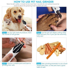 Load image into Gallery viewer, Dog nail grinder ultra quiet nail trimmer