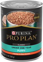 Load image into Gallery viewer, Purina Pro Plan Chicken and Rice Entree Classic Wet Puppy Food 368 g * 12PK