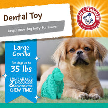 Load image into Gallery viewer, Arm & Hammer for Pets Super Treadz Gorilla Dental Chew Toy for Dogs -Safe for Dogs up to 35 Lbs