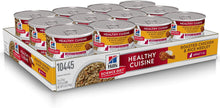 Load image into Gallery viewer, Hill's Science Diet Adult Wet Cat Food, Healthy Cuisine Roasted Chicken and Rice Medley 79g * 24 Pack can