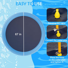 Load image into Gallery viewer, Splash Pad for Dogs Kids, 67in Non Slip Dog Pool Sprinkler for Kids Dogs Thickened Durable Bath Pool