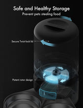 Load image into Gallery viewer, PETLIBRO Automatic Cat Feeder for Two Cats, 5L Dry Food Dispenser with Splitter and Two Stainless Bowls, 10s meal