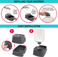 Load image into Gallery viewer, SportPet Food Bowls_Raised Stainless Steel Bowl_Gravity Feeder and Waterer