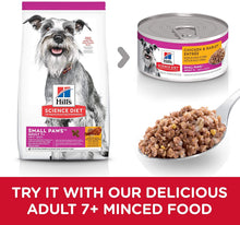 Load image into Gallery viewer, Hill's Science Diet Senior Adult 7+ Small Paws, Chicken Meal, Barley and Brown Rice Recipe 7.03KG