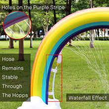 Load image into Gallery viewer, Inflatable Rainbow Sprinkler Backyard Games Water Toy, Yard Fun for Kids with Over 6 Feet long