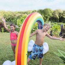 Load image into Gallery viewer, Inflatable Rainbow Sprinkler Backyard Games Water Toy, Yard Fun for Kids with Over 6 Feet long