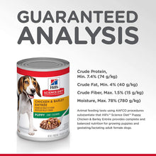 Load image into Gallery viewer, Hill's Science Diet Puppy Wet Dog Food, Chicken & Barley Entrée, 370g, 12 Pack