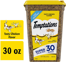 Load image into Gallery viewer, TEMPTATIONS Classic Crunchy and Soft Cat Treats Tasty Chicken Flavor 30 OUNCE
