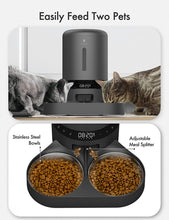 Load image into Gallery viewer, PETLIBRO Automatic Cat Feeder for Two Cats, 5L Dry Food Dispenser with Splitter and Two Stainless Bowls, 10s meal