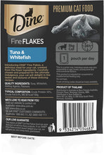 Load image into Gallery viewer, Dine Fine Flakes Tuna And Whitefish Wet Cat Food 35G*12 Pack