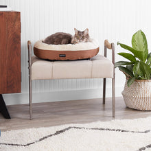 Load image into Gallery viewer, Dog bed round bolster 20 * 6 inches Brown