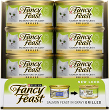 Load image into Gallery viewer, Fancy Feast Grilled Salmon in Gravy Wet Cat Food, Adult 24*85gm