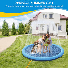 Load image into Gallery viewer, Splash Pad for Dogs Kids, 67in Non Slip Dog Pool Sprinkler for Kids Dogs Thickened Durable Bath Pool