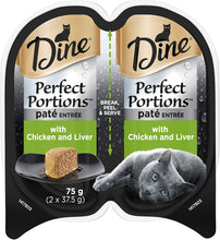 Load image into Gallery viewer, DINE Perfect Portions Wet Cat Food Chicken and Liver 75g x 24 Pack