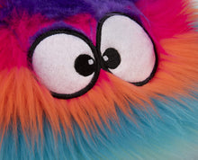 Load image into Gallery viewer, goDog Furballz Squeaky Plush Ball Dog Toy, Chew Guard Technology - Cool Rainbow, Large