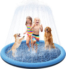 Load image into Gallery viewer, Splash Pad for Dogs Kids, 67in Non Slip Dog Pool Sprinkler for Kids Dogs Thickened Durable Bath Pool