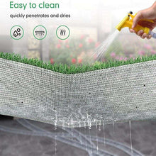 Load image into Gallery viewer, Extra Large Dog Grass Pad with Tray (35’’X45’’), Artificial Grass Mats Washable Pee Pad and Professionally Pet Toilet Potty Tray