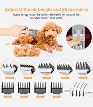 Load image into Gallery viewer, Dog cordless pet clippers 2 in 1 with small trimmer blade,Eocean 13 pieces pet dog grooming kits with detachable blades etc