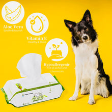 Load image into Gallery viewer, Pet bath wipe vitamin E & Aloe unscented 400 sheets