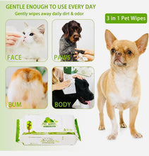 Load image into Gallery viewer, Pet bath wipe vitamin E & Aloe unscented 400 sheets