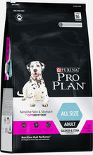 Load image into Gallery viewer, Pro plan sensitive skin and stomach salmon and tuna 12KG bag