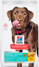 Load image into Gallery viewer, Hills science diet perfect weight chicken recipe adult large breed dog food 12.9kg
