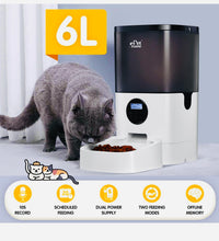 Load image into Gallery viewer, Automatic 6L pet food dispenser with LCD screen
