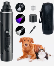 Load image into Gallery viewer, Nail grinder with UV light and flashlight,rechargeable with power display