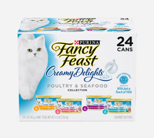 Load image into Gallery viewer, Fancy feast creamy delight wet cat food poultry & seafood 24*85gm