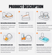 Load image into Gallery viewer, Cat water bawl 3 in 1 with automated water bottle