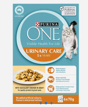 Load image into Gallery viewer, Purina One Adult Urinary Care Cat Food Chicken In Gravy 6*70gm