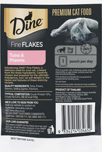 Load image into Gallery viewer, Dine Flakes Tuna & Prawn wet cat food 35g*12