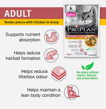 Load image into Gallery viewer, Purina Pro plan chicken in gravy adult cat food 12 pack * 85gm