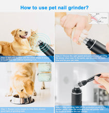 Load image into Gallery viewer, Dog nail Grinder with UV light,rechargeable with power display