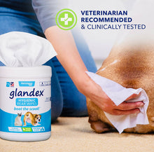 Load image into Gallery viewer, Glandex Dog Cat & Pet wipes cleansing and Deodorising Hygienic wipes 75 CT fresh scent