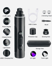 Load image into Gallery viewer, Dog nail Grinder with UV light,rechargeable with power display