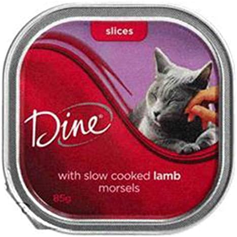 Dine Slow Cooked Lamb Morsels Wet Cat Food, 85 g (Pack of 14)