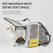 Load image into Gallery viewer, PETKIT Soft-Sided Cat Backpack Carrier for Large Cats Small Dogs, Expandable and Ventilated Cat Puppy Bag Airline Approved for Summer Traveling
