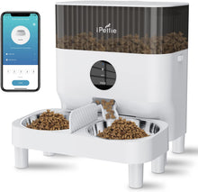 Load image into Gallery viewer, Automatic Cat Feeder for Two Cats, 2.4G WiFi App Control, 5L/21 Cup Capacity
