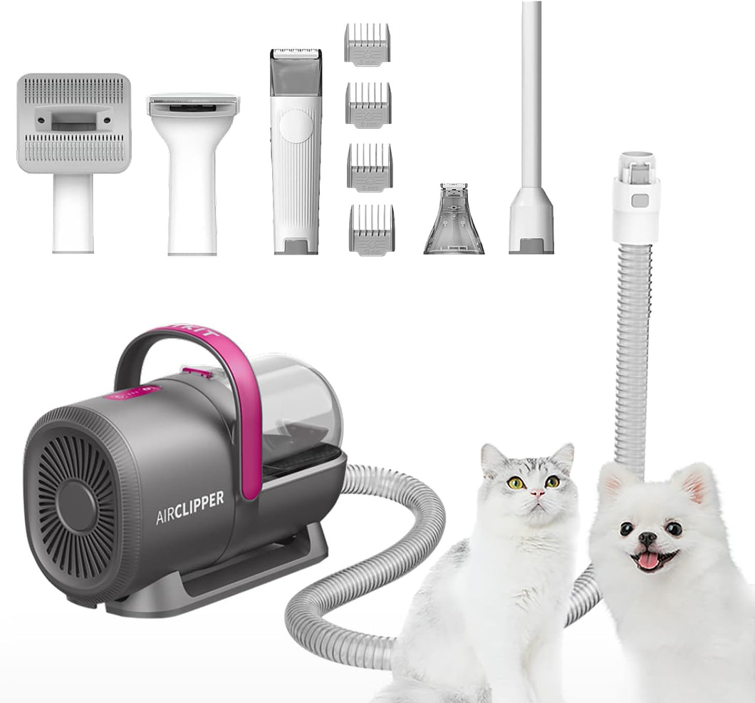 PETKIT Airclipper 5 in 1 Pet Grooming Vacuum,Professional Dog Grooming Kit with Paw Trimmer,1.4L Dust Cup Cat Dog Brush Vacuum Grooming Tools for Pet Hair Shedding