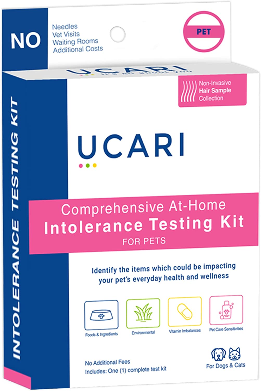 UCARI Pet Sensitivity & Intolerance Test Kit for Dogs & Cats | 1000+ Environmental & Pet Food Intolerance Screening | | 4 Tests in 1