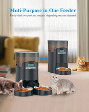 Load image into Gallery viewer, Automatic Cat Feeder, HoneyGuaridan 4.5L Pet Feeder for 2 Cats Dogs 6meal
