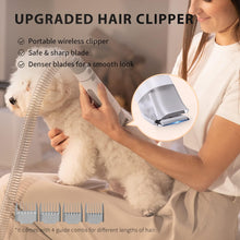 Load image into Gallery viewer, PETKIT Airclipper 5 in 1 Pet Grooming Vacuum,Professional Dog Grooming Kit with Paw Trimmer,1.4L Dust Cup Cat Dog Brush Vacuum Grooming Tools for Pet Hair Shedding
