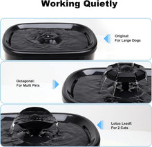 Load image into Gallery viewer, SIBAYS 9L 300OZ 2.4GAL Dog Water Fountain for Large Dogs,3 Sprouts Pet Water Fountain for Dogs,Multi Pets,3 in 1 Light,Automaticlly Super Quiet,4 Layer
