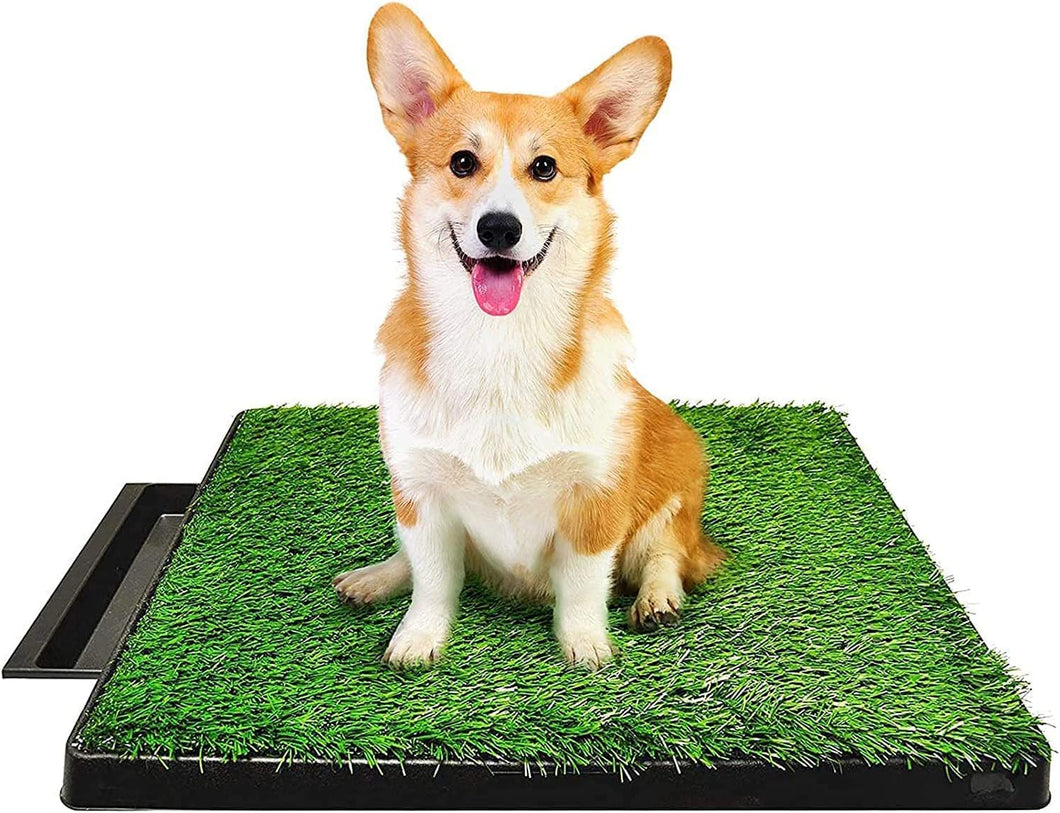 Dog Grass Potty Systems, Indoor/Outdoor Portable Potty, Fake Grass Pee Pads for Dogs